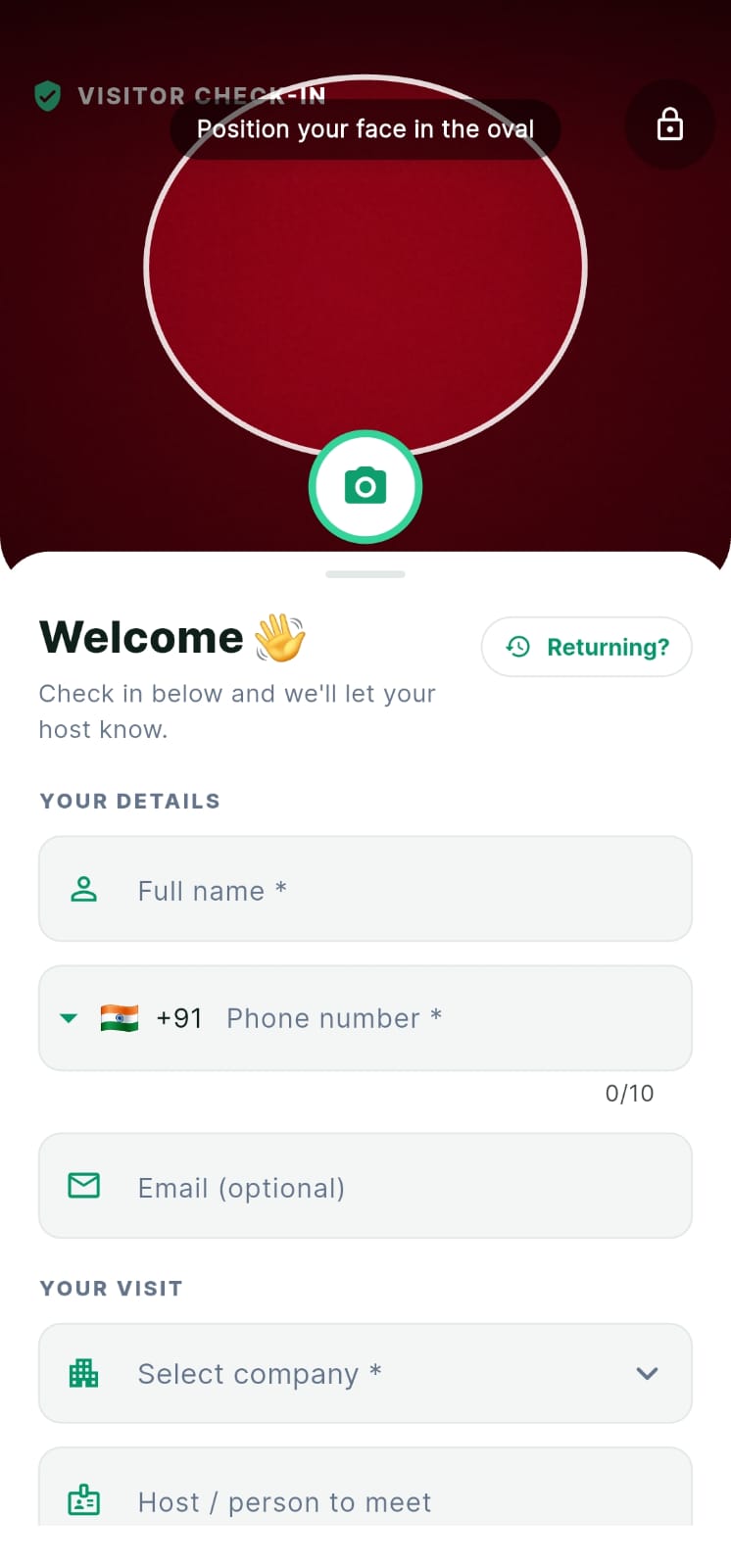 SignShield app screen